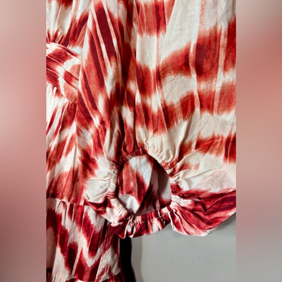 BANANA REPUBLIC FACTORY Red & White Mini Tiered Dress - Picture 5 of 7